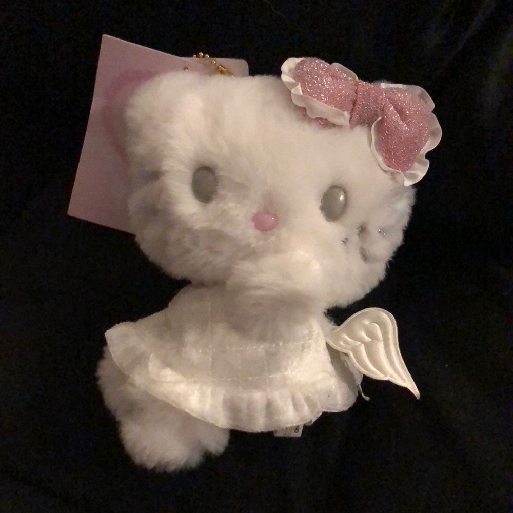 hello kitty angel Plush keychain holder